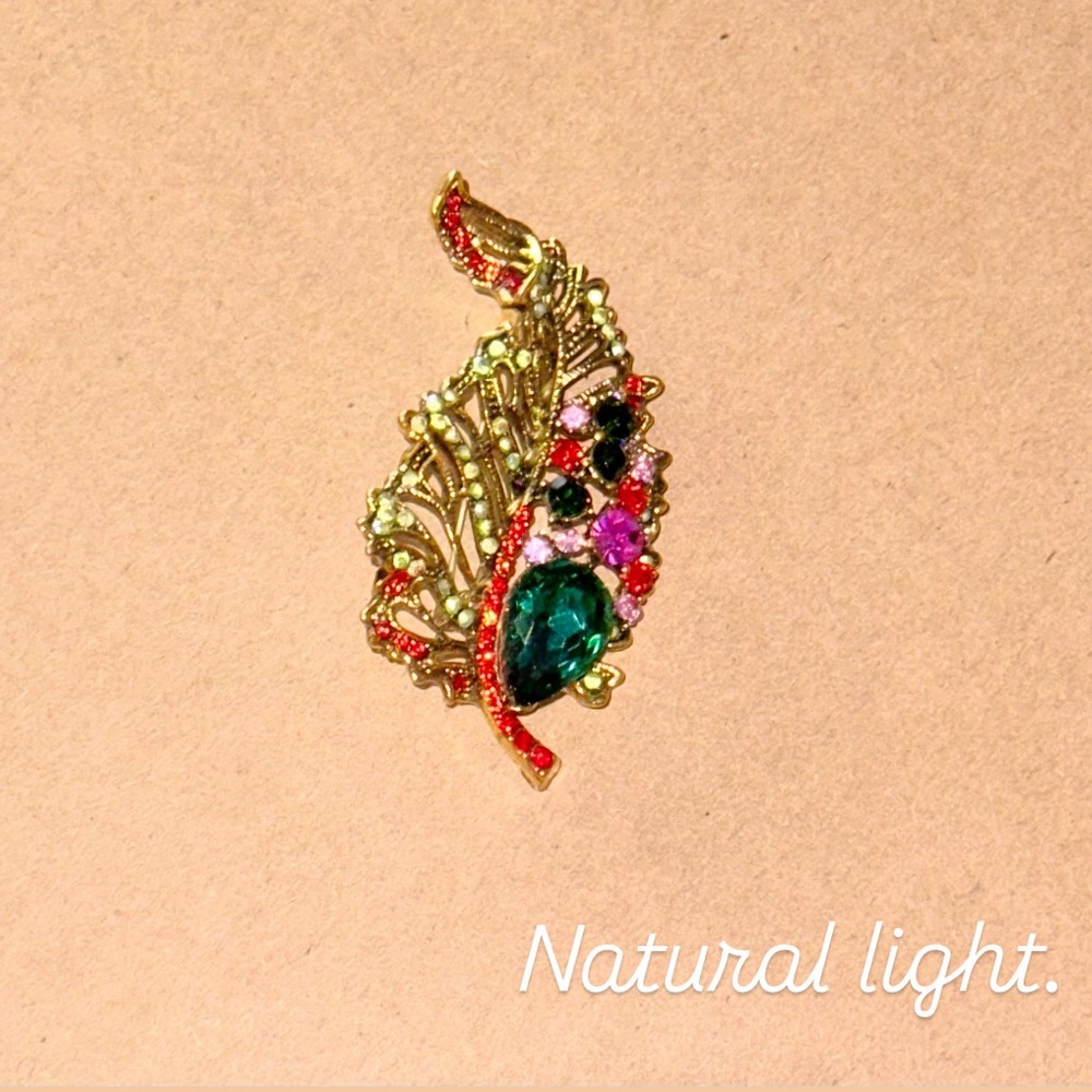 New Colorful Feather Brooch Vintage Style
